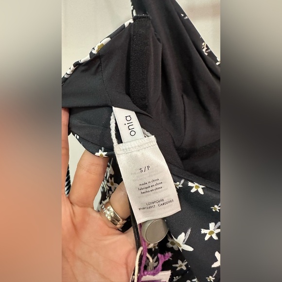 NWT Onia Chelsea Floral Liberty Starry Night One-Piece Swimsuit Black White S - Picture 11 of 11